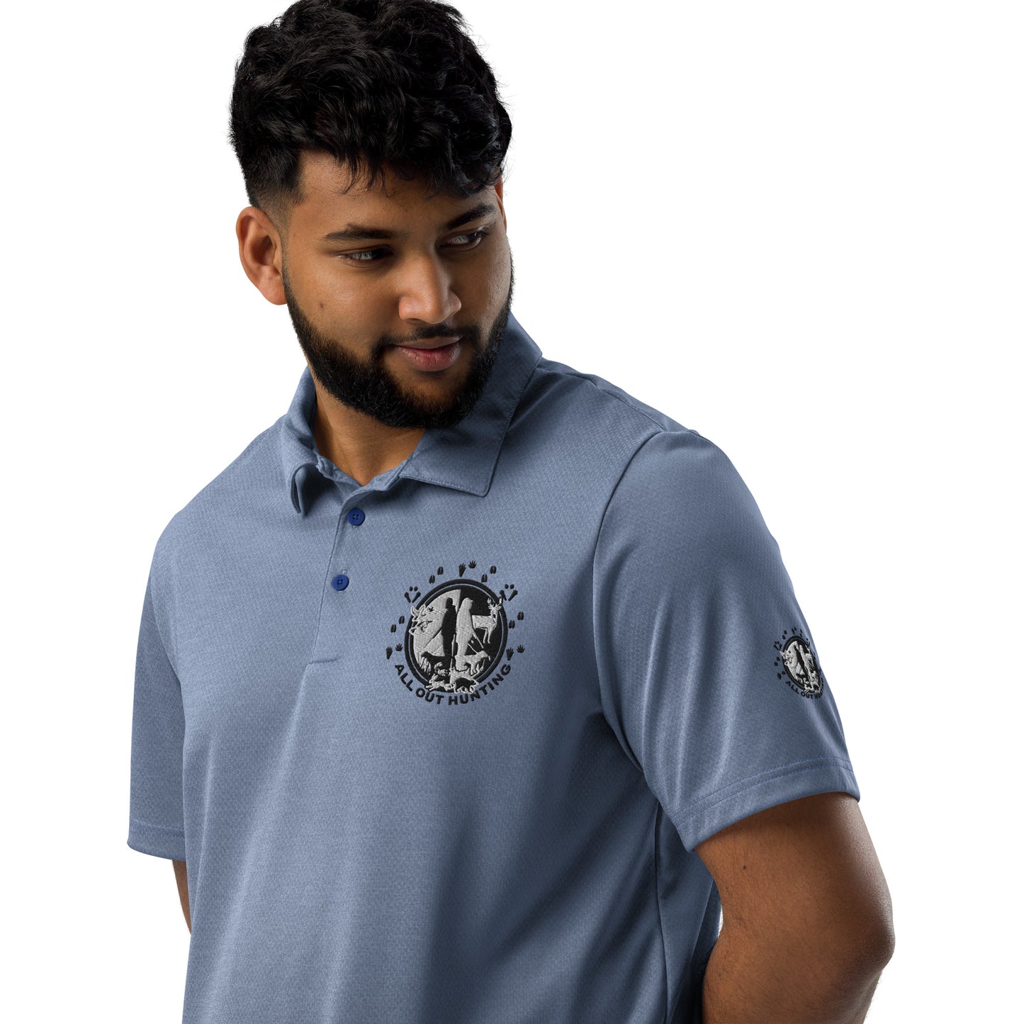 adidas space-dyed polo