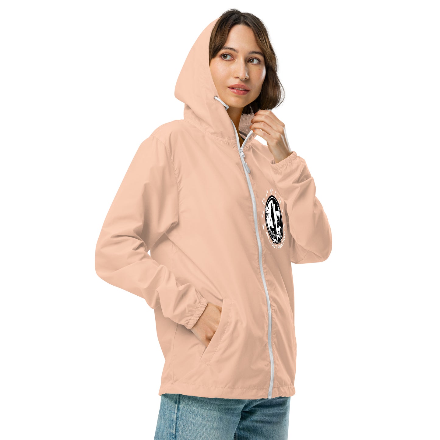 Unisex lightweight zip up windbreaker