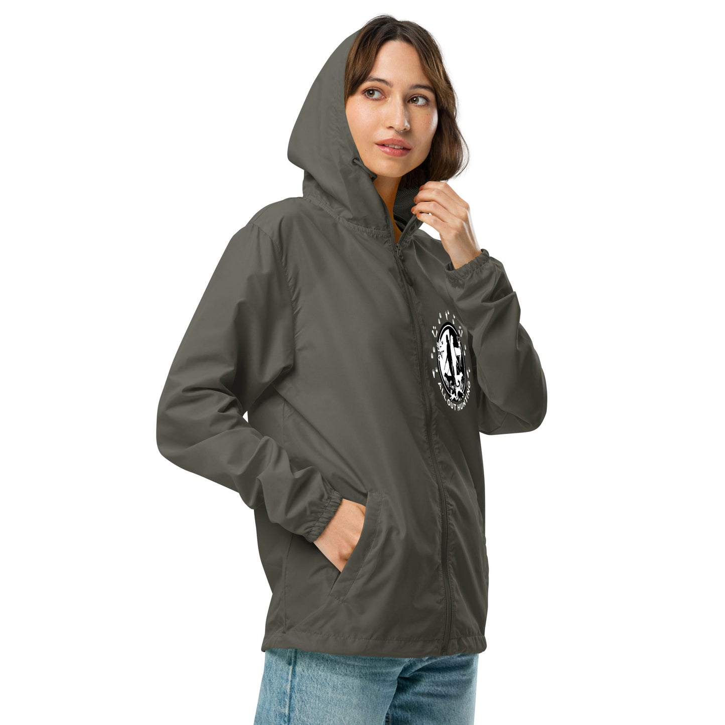 Unisex lightweight zip up windbreaker