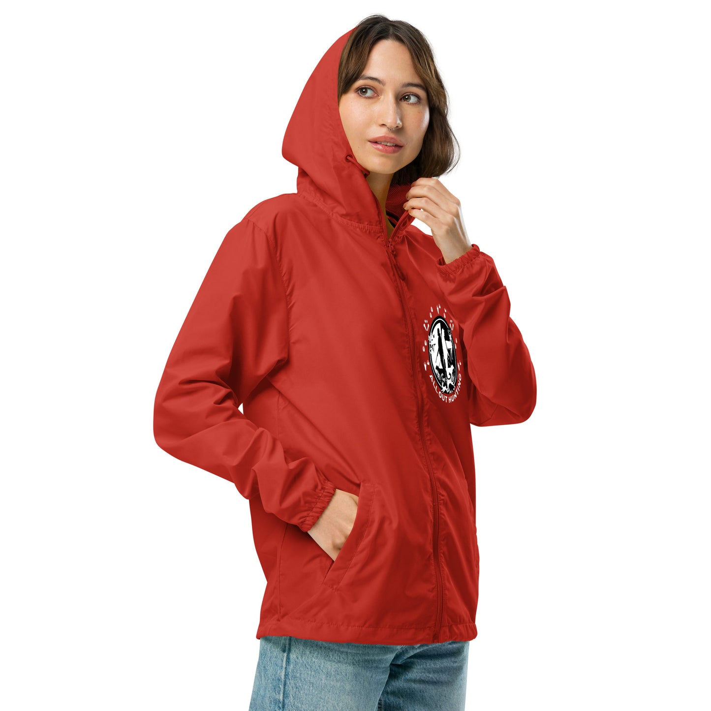 Unisex lightweight zip up windbreaker